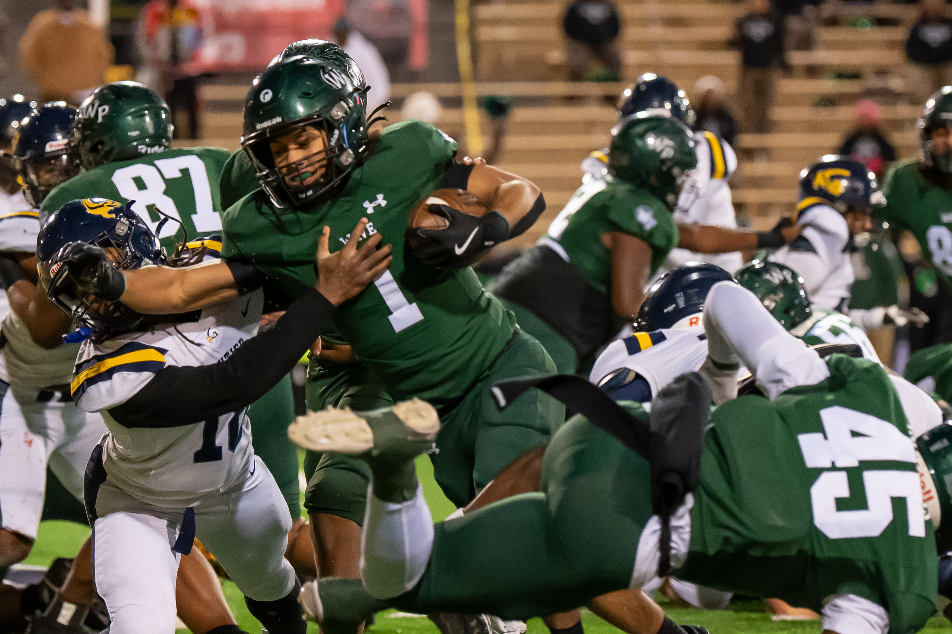 West Point quarterback Shamane Clark punches in a touchdown.