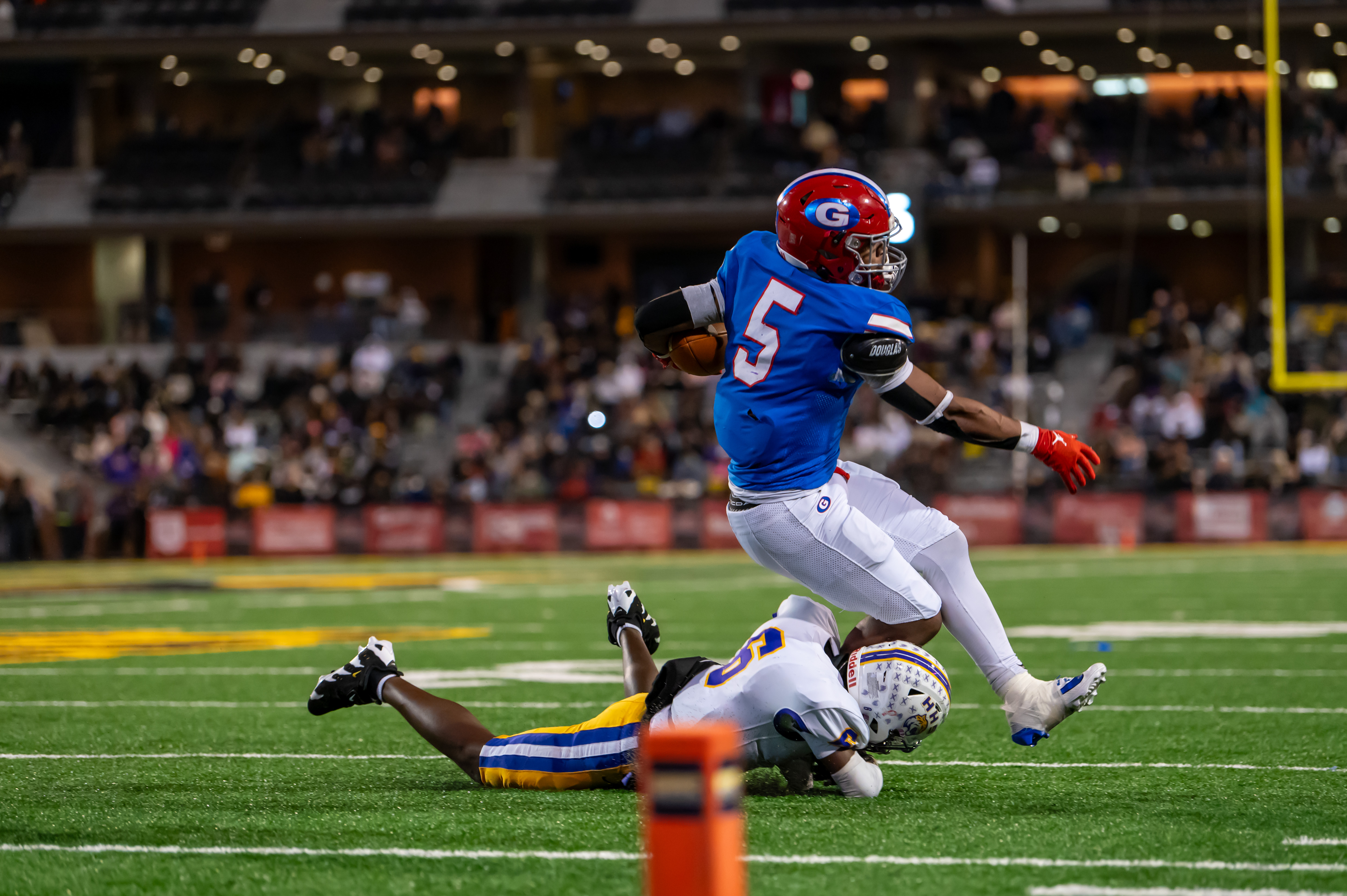 Grenada's Macaleb Taylor ran for 