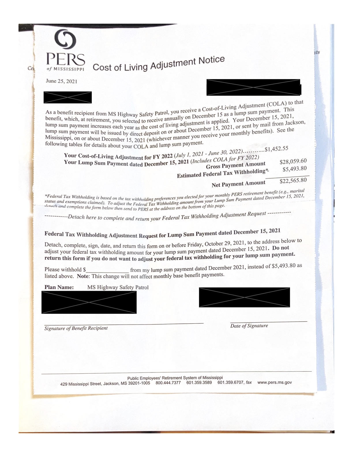 COLA statement 2021/2022