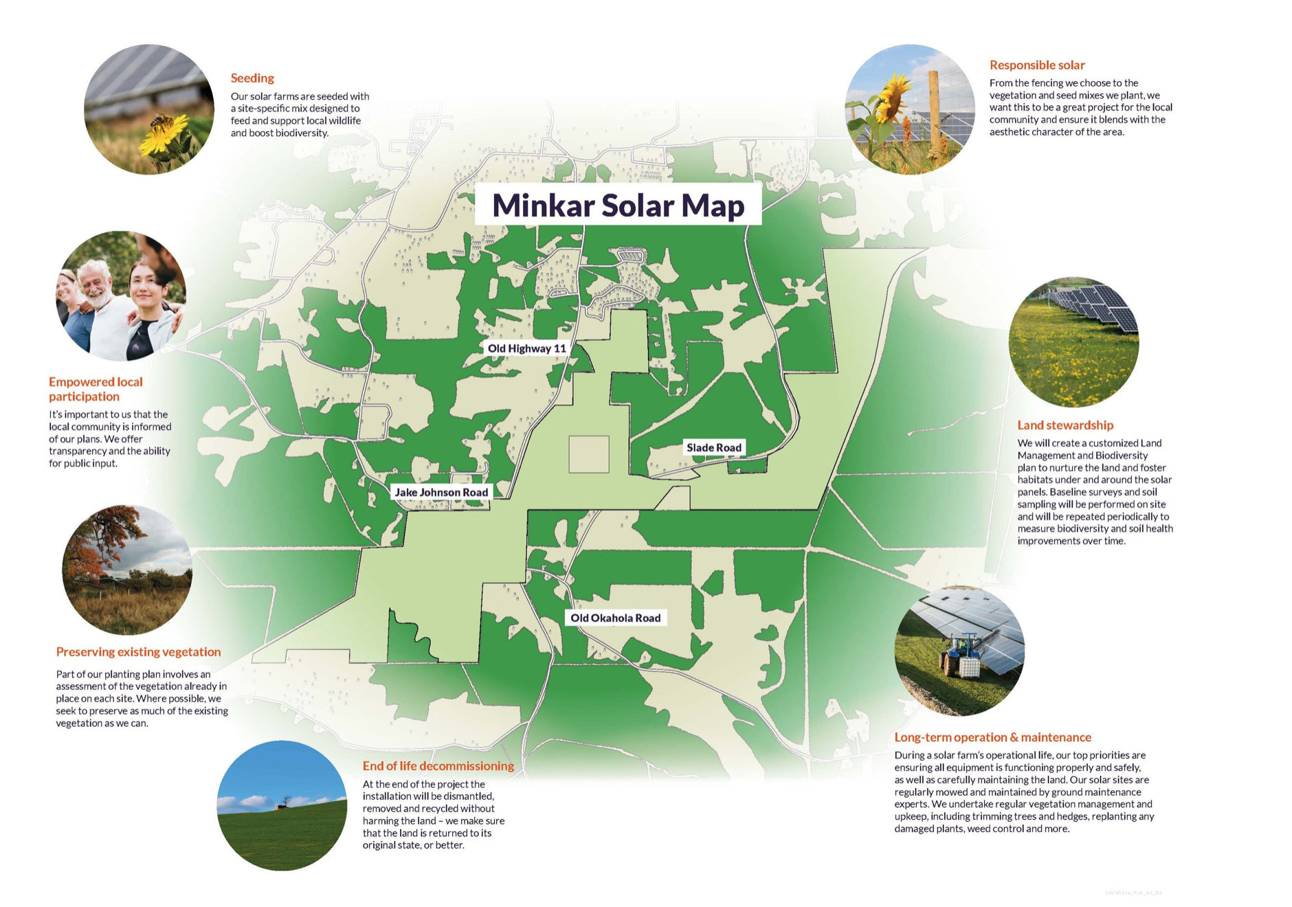 Photo of proposed site map taken from the Minkar Solar project website