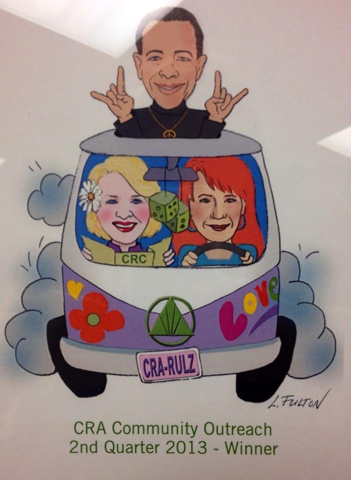 Artwork that was displayed to acknowledge our accomplishment that quarter