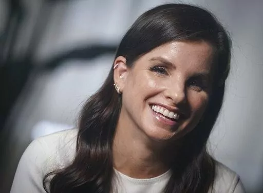 Revlon CEO Debra Perelman, the company's first woman CEO in its 89-year-old history, discuss her role during an interview, Wednesday Aug. 18, 2021, in New York.   Revlon, the 90-year-old multinational beauty company, has filed for Chapter 11 bankruptcy protection, Thursday, June 16, 2022, weighed down by debt load, disruptions to its supply chain network and surging costs.  (AP Photo/Bebeto Matthews, File)