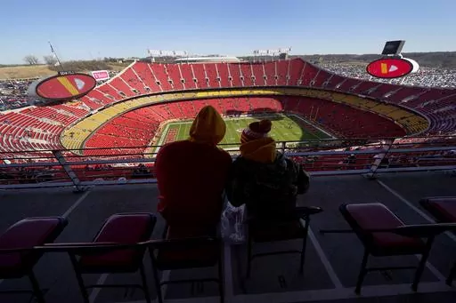 Fans sit inside Arrowhead Stadium, home of the Kansas City Chiefs, before an NFL football game, Dec. 12, 2021, in Kansas City, Mo. A coalition of professional sports teams is backing a new proposal to put the legalization of sports betting on Missouri's 2024 ballot. The group spearheaded by the St. Louis Cardinals also includes the Kansas City Chiefs and all four of the state's other major sports teams. (AP Photo/Charlie Riedel File)