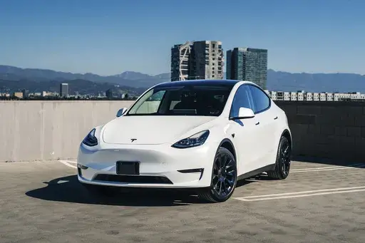 This photo provided by Edmunds shows a Tesla Model Y. As with many new vehicles, the Model Y can receive software updates, including those for recalls, wirelessly. (Courtesy of Edmunds via AP)