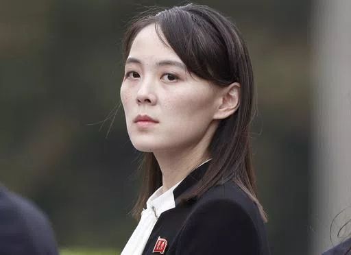 Kim Yo Jong, sister of North Korea's leader Kim Jong Un, attends a wreath-laying ceremony at Ho Chi Minh Mausoleum in Hanoi, Vietnam, March 2, 2019. On Friday, May 17, 2024, Kim Yo Jong again denied that her country has exported any weapons to Russia, as she labeled outside speculation on North Korea-Russian arms dealings as “the most absurd paradox.” (Jorge Silva/Pool Photo via AP, File)