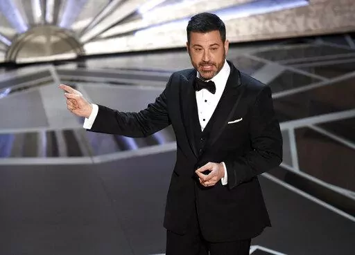 Host Jimmy Kimmel speaks at the Oscars in Los Angeles on March 4, 2018. Kimmel will again preside over the ceremony in March, the show’s producers said Monday. (Photo by Chris Pizzello/Invision/AP, File)