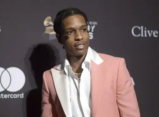 Rapper A$AP Rocky at Pre-Grammy Gala And Salute To Industry Icons in Beverly Hills, Calif., on Feb. 9, 2019. (Photo by Richard Shotwell/Invision/AP, File)