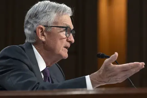 Federal Reserve Chair Jerome Powell speaks to the Senate Banking Committee, Tuesday, Feb. 11, 2025, on Capitol Hill in Washington. (AP Photo/Jacquelyn Martin)