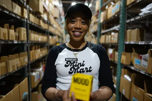 Brianna Arps poses for a photo, Friday, March 21, 2025, in Atlanta. (AP Photo/Mike Stewart)