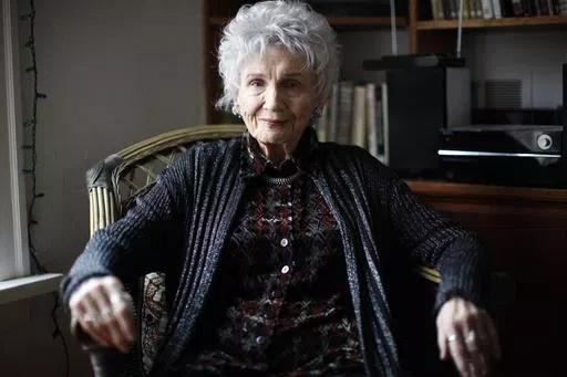 Canadian author Alice Munro is photographed during an interview in Victoria, B.C. Tuesday, Dec.10, 2013. Munro, the Canadian literary giant who became one of the world’s most esteemed contemporary authors and one of history's most honored short story writers, has died at age 92. (Chad Hipolito/The Canadian Press via AP, File)