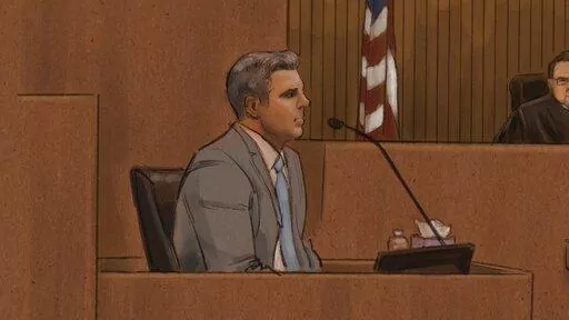 Former Police Officer Thomas Lane appears before U.S. District Judge Magnuson during his trial in the killing of George Floyd in federal court in St. Paul, Minn., on Monday, Feb. 21, 2022. The former Minneapolis police officer charged with violating George Floyd's civil rights testified at his federal trial that officers considered using a type of restraint known as the hobble because Floyd was kicking and had hurt himself, but that it seemed “excessive” because an ambulance was on the way. 