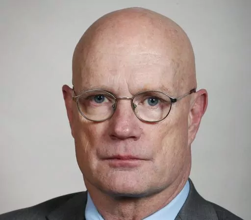 Iowa state Rep. Steven Holt, R-Denison, poses at the Statehouse in Des Moines, Iowa, Feb. 7, 2017. Transgender students will not be allowed to use a public school restroom in Iowa that aligns with their gender identity under a bill that Republican Gov. Kim Reynolds was expected to sign into law after it got final legislative approval Thursday, March 16, 2023. (AP Photo/Charlie Neibergall, File)