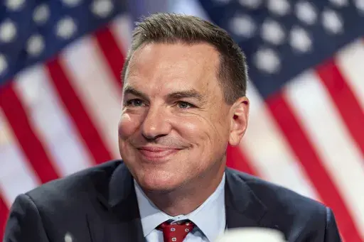 Rep. Richard Hudson, R-N.C., attends a meeting of the House GOP conference, Nov. 13, 2024, in Washington. (AP Photo/Alex Brandon, File)